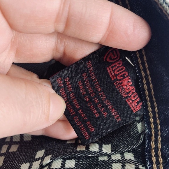 Hooey x Rock & Roll Denim Double Barrel Stackable Boot Leg Mens 30x32 NWT $88 - Picture 9 of 14